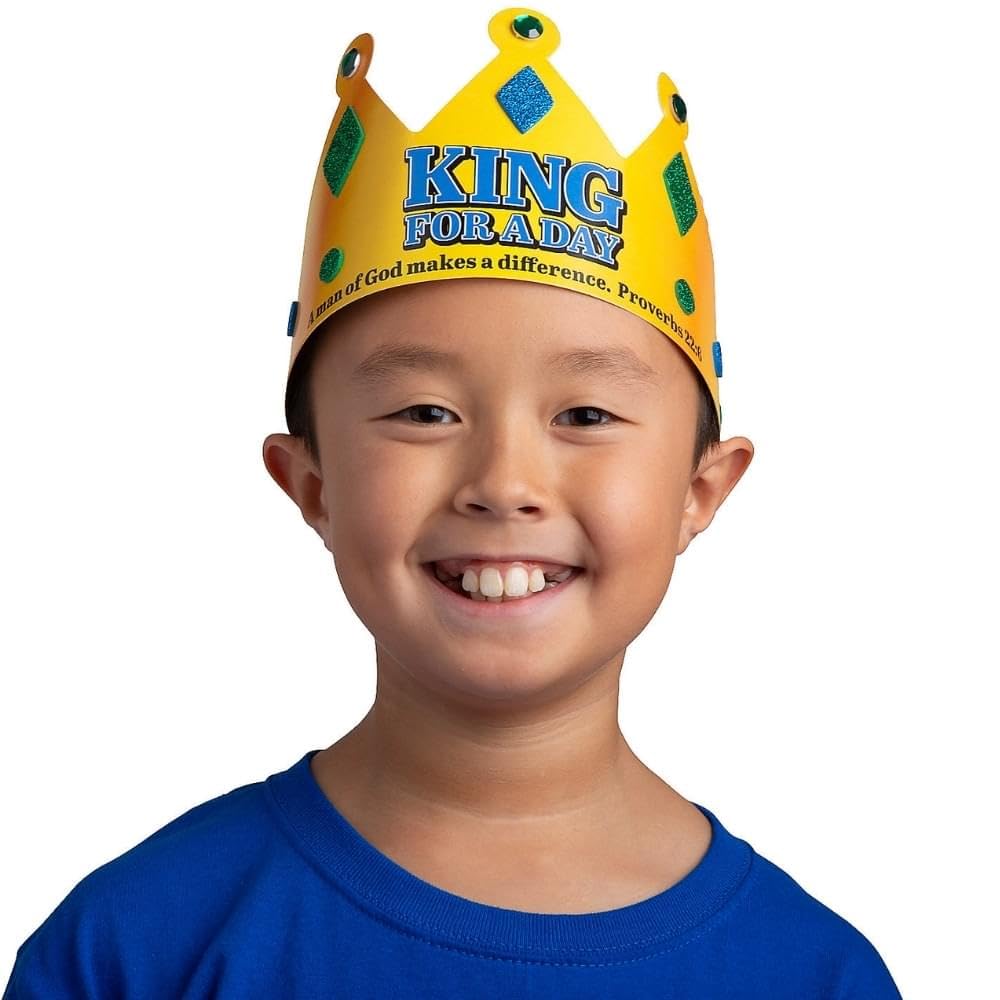 Fun Express King for a Day Religious Dad Crown Craft Kit - Makes 12