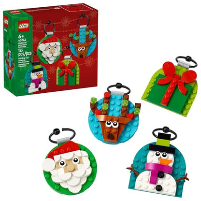 LEGO Christmas Ornament Selection Building Toys - Holiday Crafts for Family, Kids, Boys & Girls, Ages 6+ - Hanging Christmas Decorations for Tree