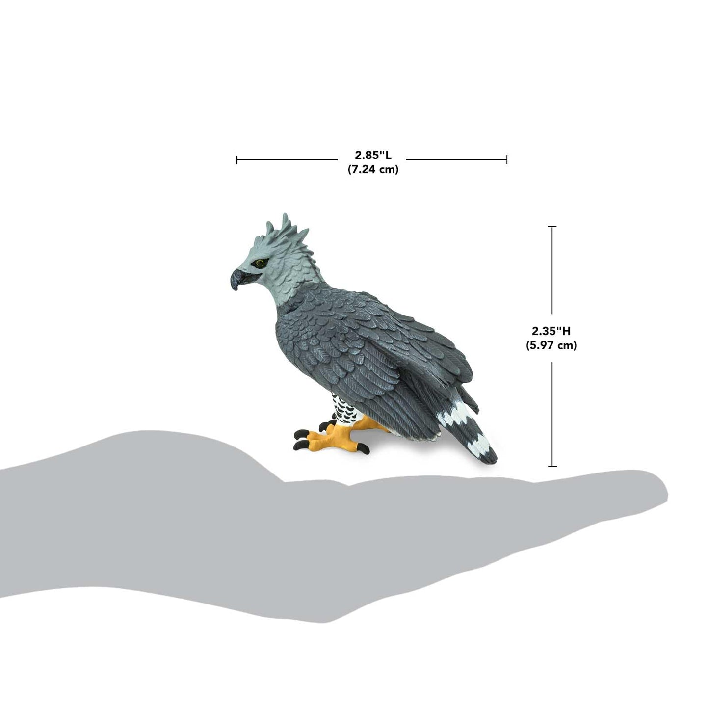 Safari Ltd. Harpy Eagle Figurine - Detailed 3" Plastic Model Figure - Fun Educational Play Toy for Boys, Girls & Kids Ages 3+