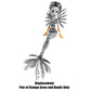 Replacement Parts for Monster High Great Scarrier Reef Glowsome Ghoulfish Toralei Doll DHH36 - Replacement Arms and Hands Orange