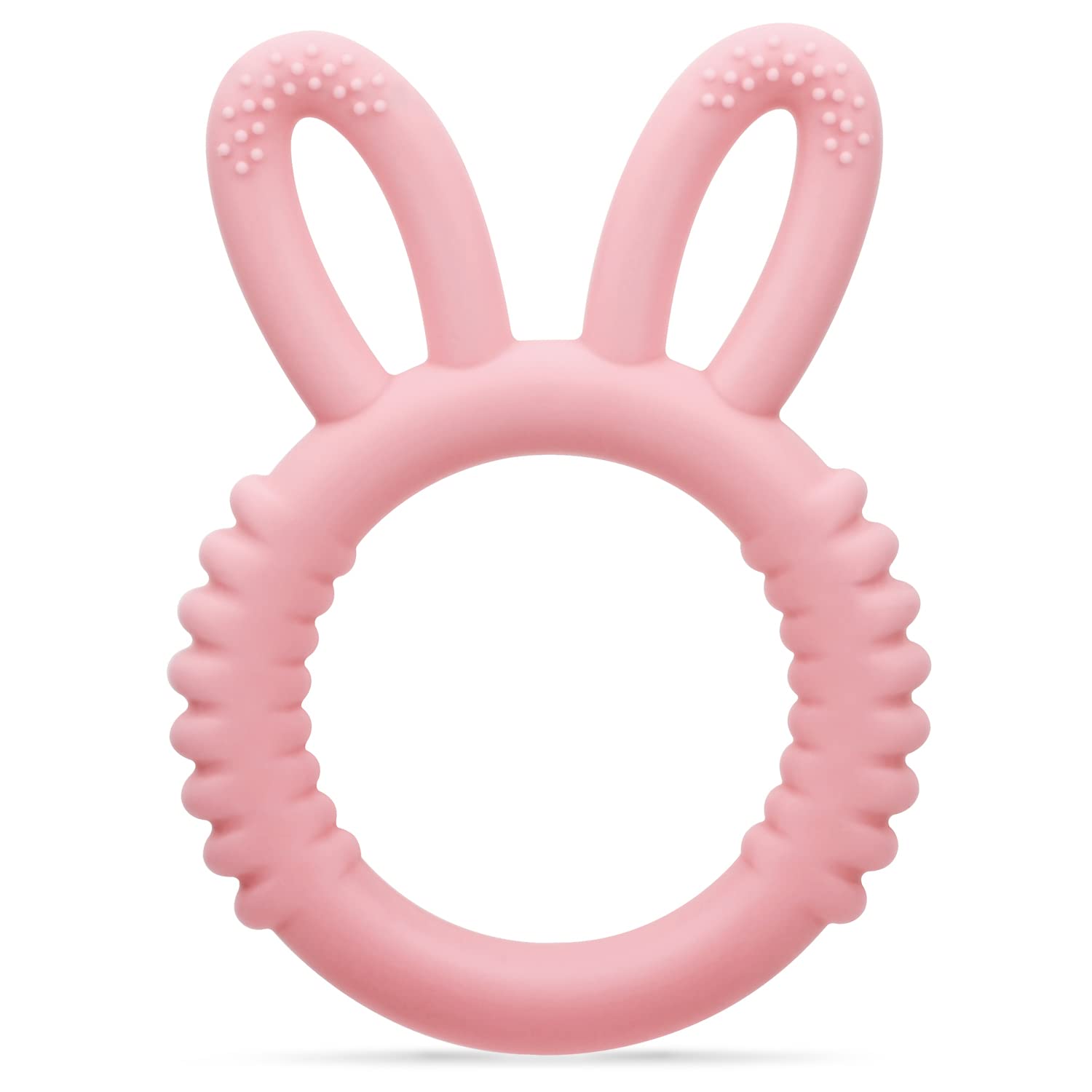 MISSLILI Silicone Babies Teethers Baby Teething Toys for Soothe Massage Sore Gums for 3-12 Months Infants, BPA Free, Easter Gifts for Boys and Girls