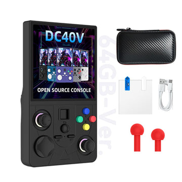 DC40V Handheld Game Console 4.0inch 720*720 IPS 1:1 Screen 4000mAh RK3326 Linux Game Console Black-64