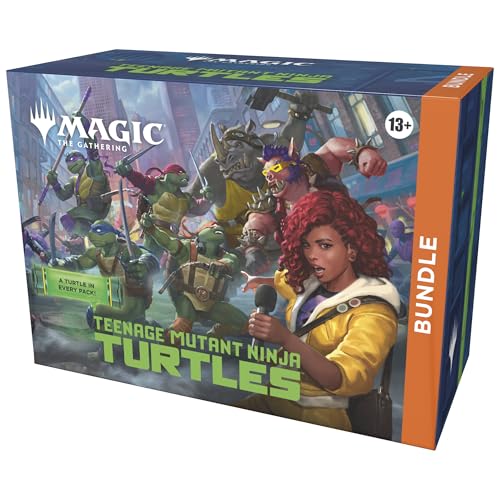 Magic: The Gathering | Teenage Mutant Ninja Turtles - Bundle | 9 Play Boosters, 30 Lands, Foil Alt-Art Promo Card + Exclusive Accessories |