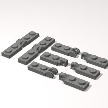 Classic Building Dark Gray Hinge Plate Bulk?Complete Hinge Plate 1x2 200 Piece, Compatible with Lego Parts and Pieces:Hinge Plate 1x2 Dark Gray