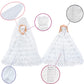 E-TING White Gorgeous Long Wedding Dress Princess Gown Clothes with Veil for 11.5 inch Dolls?Doll Not Included?