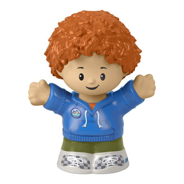 Fisher-Price Replacement Part Little People Family Playset - HBW72 ~ Replacement Curly Red Hair Child Figure ~ Wearing Blue Sweatshirt ~ Works Great