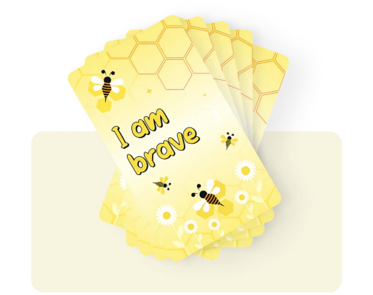 Bee Positive Bilingual Flashcards for Kids - English-Portuguese Educational Cards with Motivational Messages | Cards for Preschool, Speech Therapy