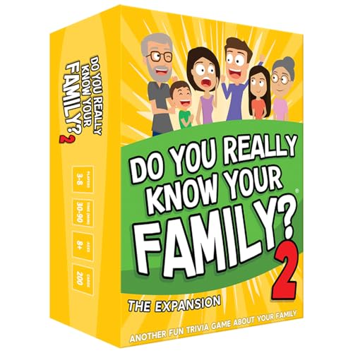 DO YOU REALLY KNOW YOUR FAMILY? 2, the Expansion Game with 200 New Cards for More Family Game Night Fun, Play Standalone or Add to Original