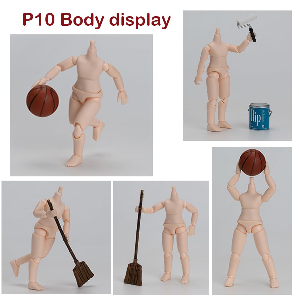 XiDonDon Doll Body Piccodo P10 for OB11 Doll,GSC,STO,1/12 BJD Doll Head Body10 Action Figure Toys Doll Accessories (P10 Normal Skin)