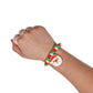 Craft County Christmas Bead Charm Bracelet Craft Kit - Makes 12 Bracelets - Festive Accessories for the Holidays (Festive Friends)