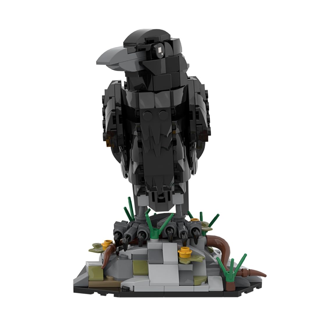 EnuoChbuild Raven Bird Building Bricks Modular Animals Black Bird Crow Art Set for Adults, Creative Animal MOC Construction Decor & Collectible