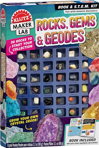 Rocks, Gems and Geodes: Maker Lab (Klutz STEM Kit) 8" x 1.5" x 11.5"