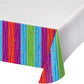 Creative Converting 725683 Multicolored Celebration Plastic Tablecloth