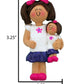 3D Brunette Toddler Ornaments for Christmas Tree 2026 - Brunette Doll Ornament for Kids Cozy Pajama Ornament for Girl Personalized Christmas Ornaments