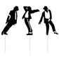 LVEUD Dance King Happy Birthday Cake Topper Forever God Art Dance Theme Birthday Cake Topper Birthday Party Cake Decorations (7pcs)