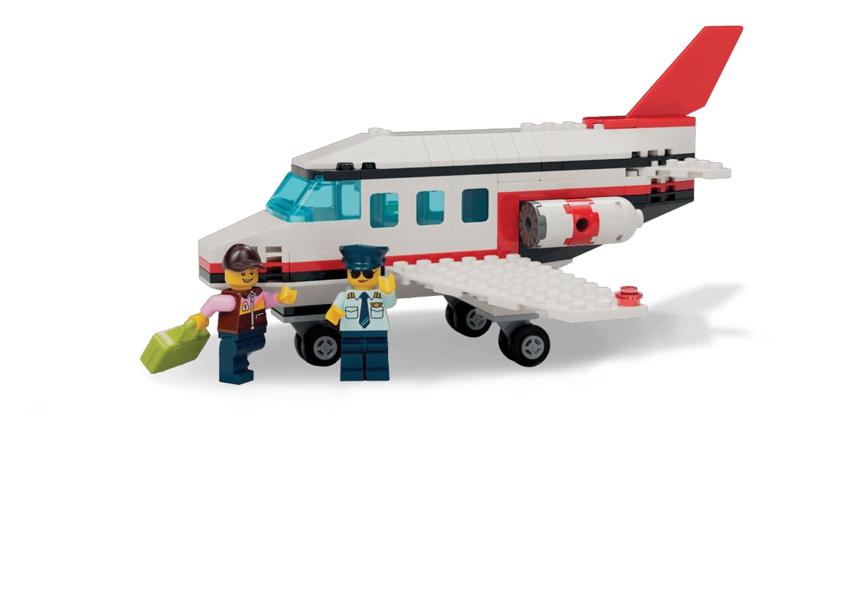 LEGO Airplane - 149-Piece Passenger Airplane Building Set with Pilot & Baggage Handler Minifigures, Buildable Aircraft Toy Gift for Kids Boys & Girls