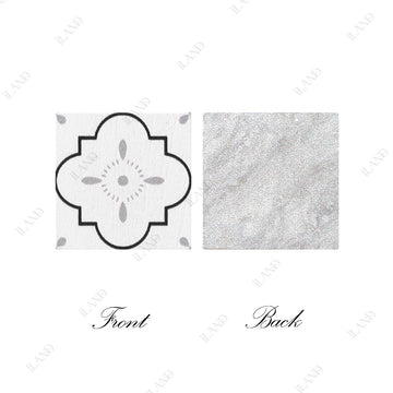 iLAND Double-Sided Dollhouse Flooring Tiles 115PCS for 1/12 Scale and 1/6 Scale Accessories, Reversible French Floral & Marble Tiles, Miniature