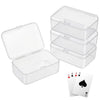 OTKJMH 4 Pack Clear Plastic Card Deck Box Playing Card Storage Cases Blank Deck Boxes, Standard Size Holders for Game Cards Trading Cards and Small