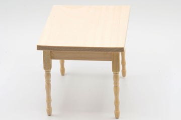 Dollhouse Miniature Rectangular Kitchen Table (Unfinished)