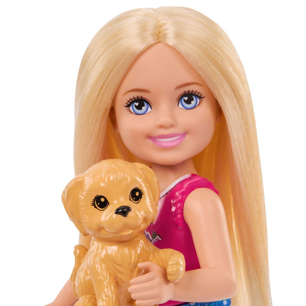 Barbie Chelsea Outdoor Adventures Playset, Family & Friends Set with Small Blonde Doll, Pet Puppy & 5+ Camping Accessories