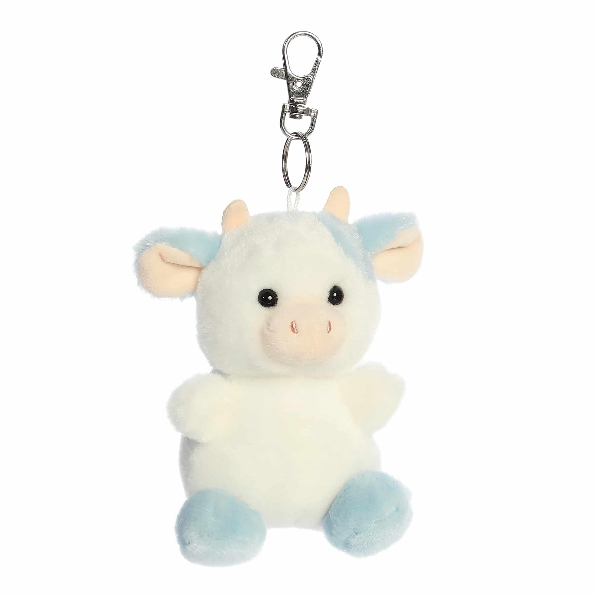 Aurora® Adorable Palm Pals™ Skyla Blueberry Cow™ Clip-On - Fun Collectible Plush for Kids and Adult Collectors - Perfect for Decorating Rooms