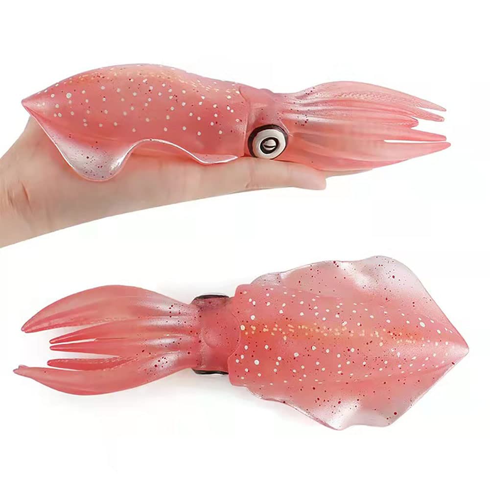 BLAPNK Realistic Ocean Reef Squid Model Toys, Simulated Sea Life Animals Figurine Collection Playset Sea Creature Science Educational Props