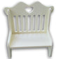 Craft Supply Loveseat Bench with Heart Cutout Miniature Wood for Dollhouse - 4.75 x 5 Inches, Brown