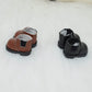 niannyyhouse 10cm Plush Doll Tall Boots Leather Shoes Length 3.8cm Doll Accessories (Black+Brown)