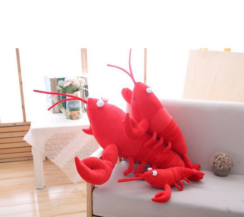 XIZHI Lobster Plush Stuffed Animal Toy Lobster Pillow Suitable for Christmas and Birthday with Huggable Gifts (Red-Small)
