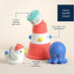 Itzy Ritzy Stack & Squirt Bath Toy Set for Babies and Toddlers - Includes Stackable Lighthouse and Water-Squirting Seagull & Octopus - Perfect