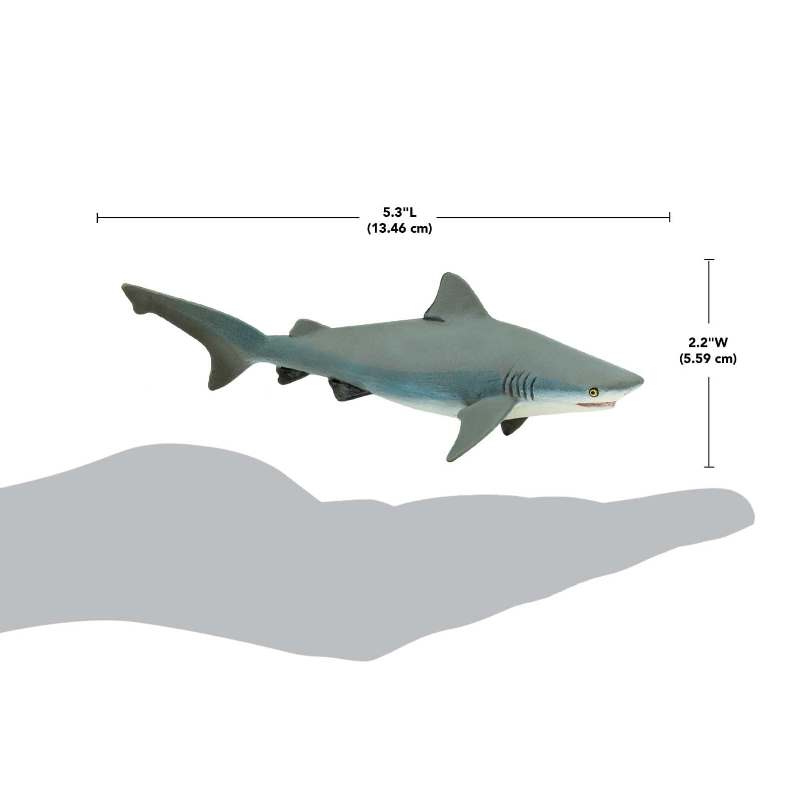 Safari Ltd. Bull Shark Figurine - Realistic 5.75" Hand-Painted Aquatic Figure - Educational Toy For Boys, Girls & Kids Ages 3+