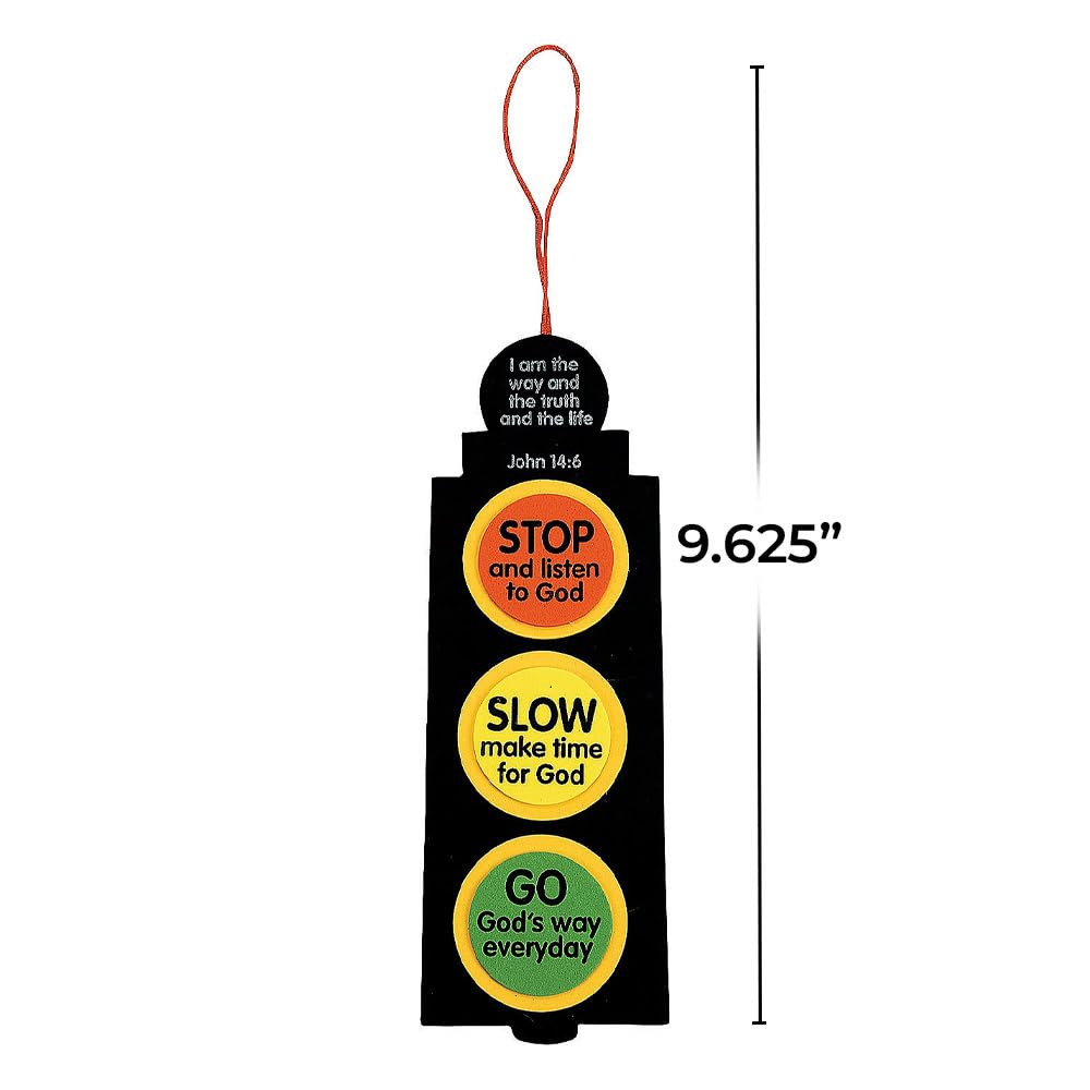 Fun Express Bible Kit Sunday School Traffic Light Paper Paper Kit - Religious Kid for Kids Christian for Kids VBS - Sunday School for Kids Ages 4-8