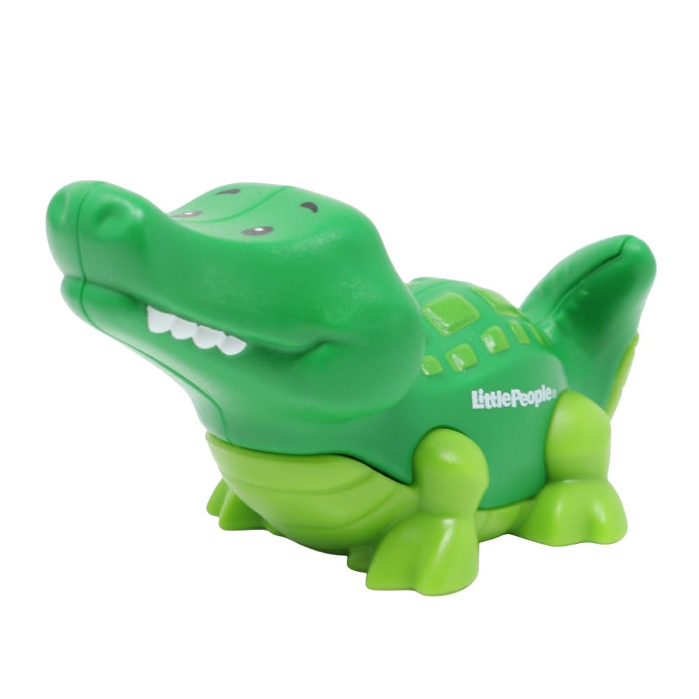 Fisher-Price Replacement Part Little People Noah's Ark Zoo Safari Jungle Animals Playset JLV11 - Replacement Dark Green Alligator Figure
