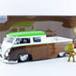 Jada Toys Marvel Guardians of The Galaxy Groot & 1963 Volkswagen Bus Pickup 1:24 die-cast Vehicle with Figure (31202)