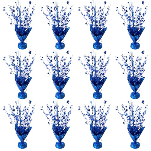 YinNorth 12 Pcs Metallic Foil Spray Centerpiece Party Star Table Decoration Brust Glitter Table Topper Decor for Birthday Graduation Holiday Christmas