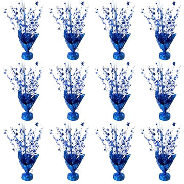 YinNorth 12 Pcs Metallic Foil Spray Centerpiece Party Star Table Decoration Brust Glitter Table Topper Decor for Birthday Graduation Holiday Christmas