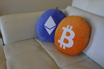 Ethereum Pillows - Embroidered Round Stuffed Plush Crypto Pillow ETH