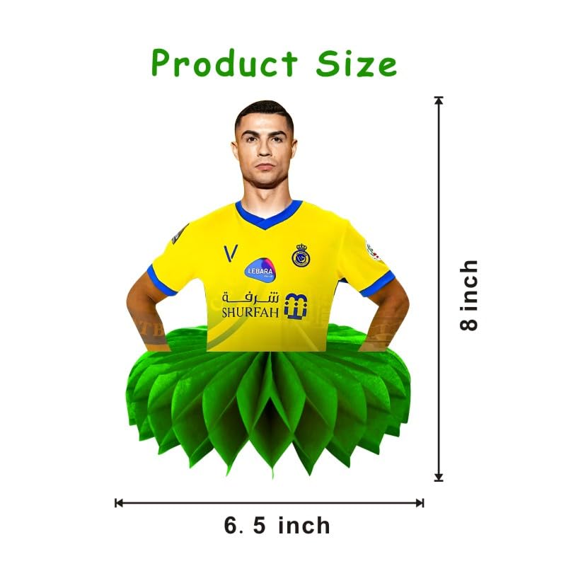 8Pcs Soccer Honeycomb Table Centerpiece Soccer Birthday Party Supplies Table Decorations for Kids Party Decorations