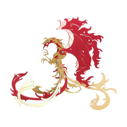 Mokrdomain Phoenix 3D Metal Jigsaw Puzzle, Red-Wings, 28 Pieces