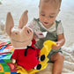 YOTTOY Olivia the Pig Plush Doll - Olivia Stuffed Animal Inspired by the Olivia Books by Ian Falconer, Soft 11 Inch Storybook Pig Plush Toy with Red