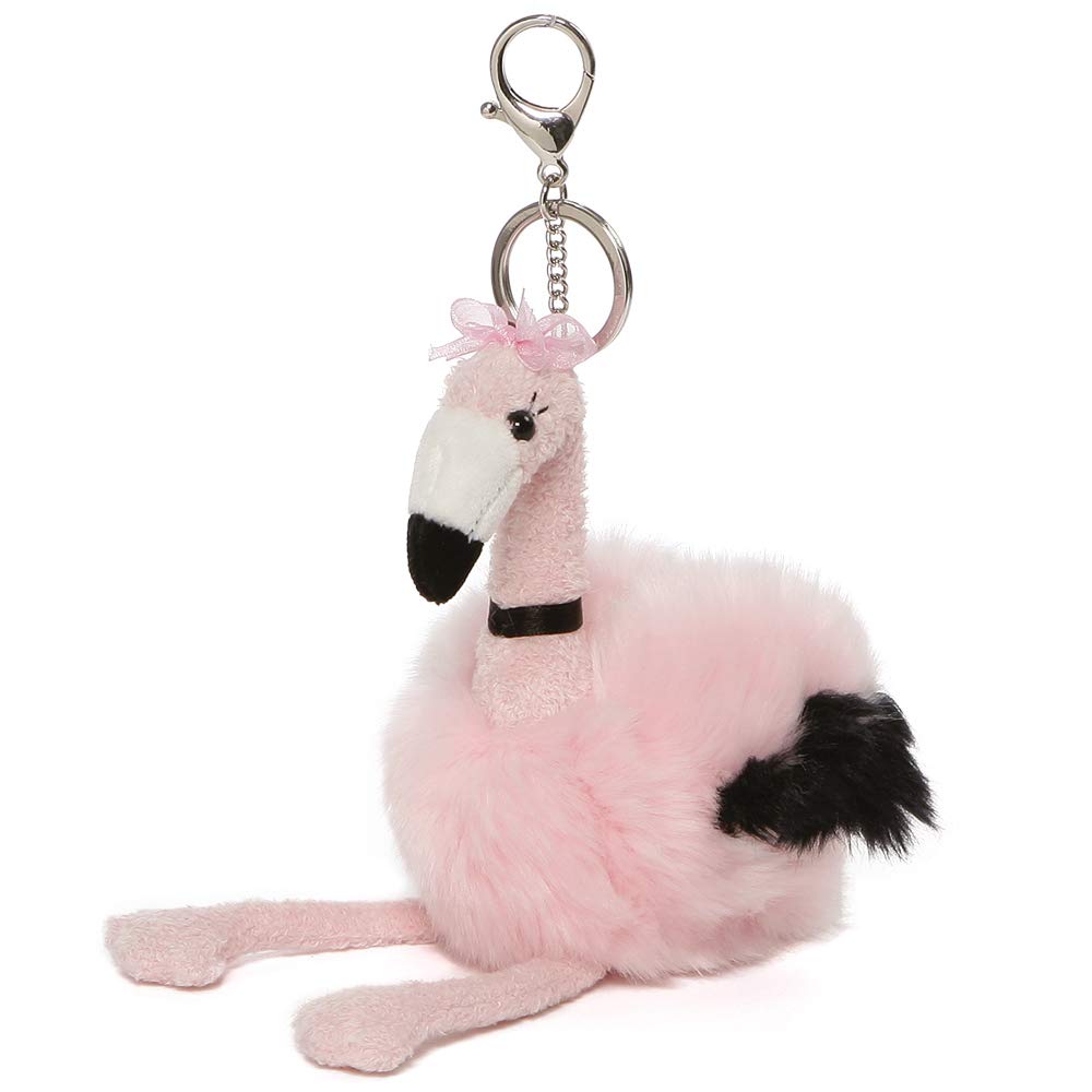 GUND Fashionable Flamingo Plush Stuffed Animal Keychain, Pink, 9”