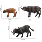 3 Pcs African Safari Bull Action Figure Toy, Realistic Buffalo Figurines Collection Playset Preschool Science Educational Learn Cognitive Props?