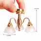 AirAds 1:12 Scale Dollhouse Miniature Light Fixture LED Chandelier Elegant Lightning Living Room Light Dining Room liglht
