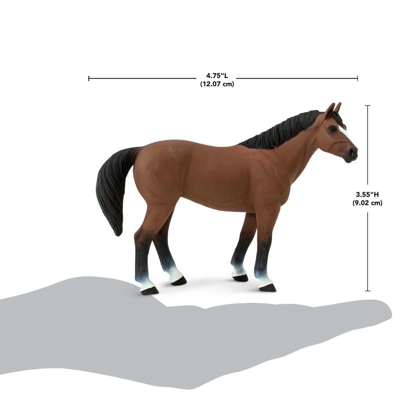 Safari Ltd. American Quarter Horse Gelding Figurine - Lifelike 5" Model Figure - Educational Toy for Boys, Girls, and Kids Ages 3+