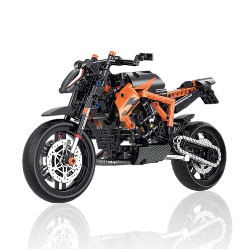 HIGH GODO Technic Motorcycle Building Set, 1:8 MOC Motorcycle Model Kit for Adults, Build and Display Ideas Cool Toys Gift for Teens Adults 14+