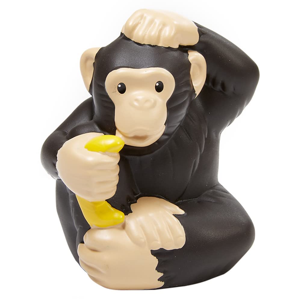 Replacement Part for Fisher-Price Little People Zoo Safari Playset BDY75 - Replacement Brown Chimpanzee Figure Holding a Banana and Scratching His