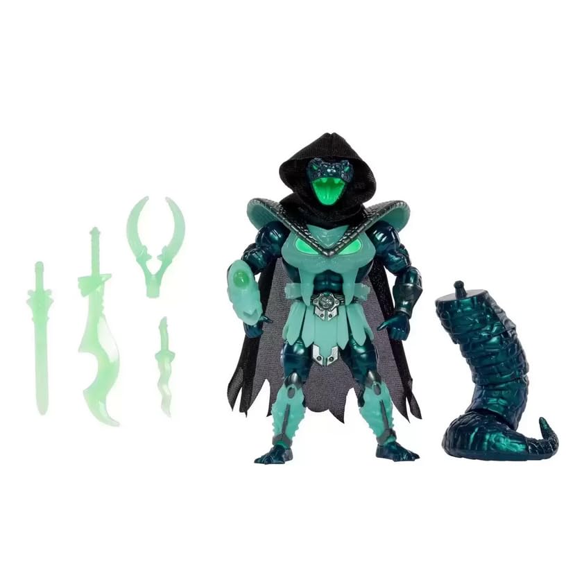 Masters of The Universe Motu Origins Necro-Conda Deluxe Snake Men Soldier Glows in The Dark