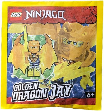 LEGO Ninjago Crystalized: Jay Golden Dragon Minifig with Lightning Sword