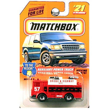 Matchbox 1998 To The Rescue Auxiliary Power Truck Red 21
