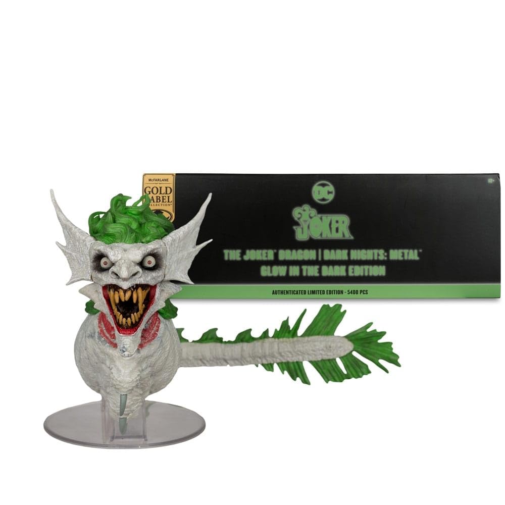 McFarlane Toys - DC Multiverse The Joker Dragon (Dark Nights: Metal) Glow in The Dark Edition Gold Label Vehicle